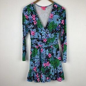 Lilly Pulitzer Floral Jumpsuit in Blue and Pink